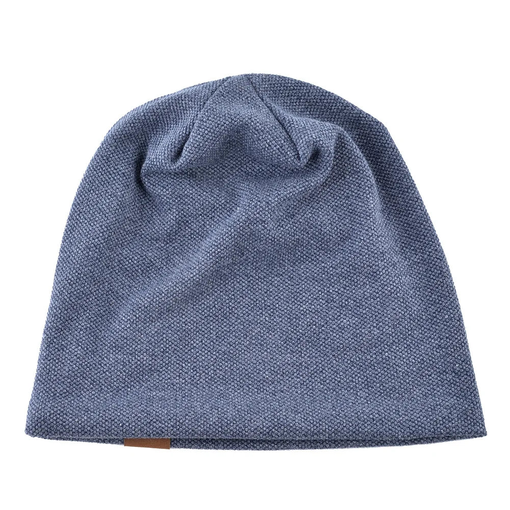 Fashionable Solid Hip-Hop Style Warm Knitted Beanie Hat for Men and Women