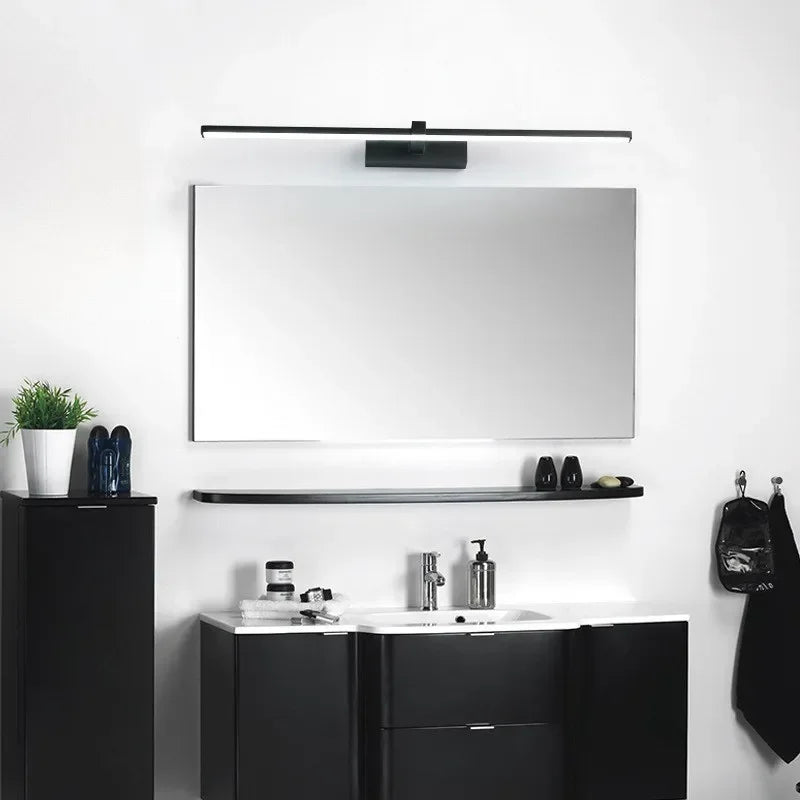 ED Mirror Lights Wall Lamps - Waterproof Bathroom Lighting, Modern Indoor Flat Lamp for Make Up, White and Black Options