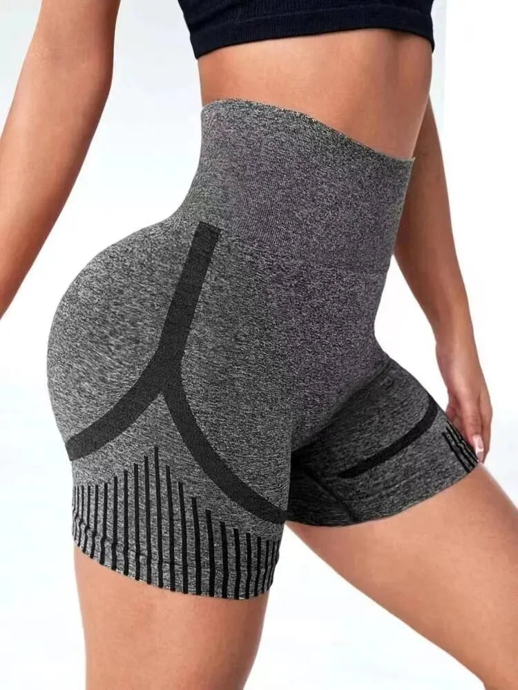 Women's High Waist Yoga Shorts - Butt Lift Workout & Running Shorts - Fitness Gym Sportswear