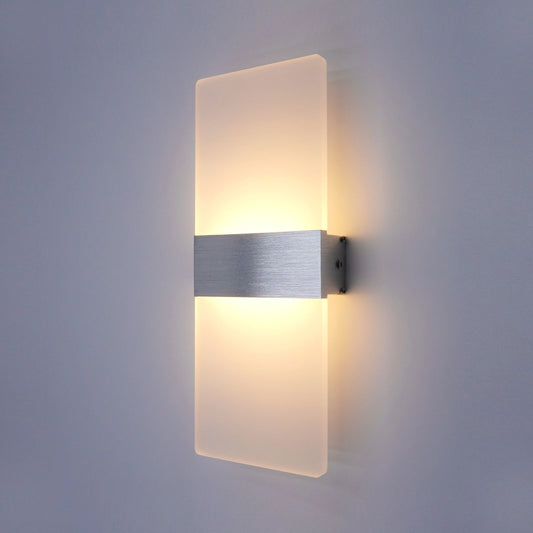 Modern Minimalist Wall Lamp - Indoor LED Wall Light with Aluminum and Acrylic, Hardwired Sconce for Bedroom, Living Room, Corridor, and Staircase