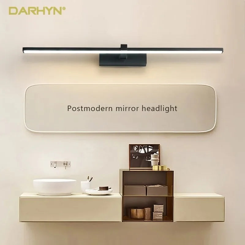 ED Mirror Lights Wall Lamps - Waterproof Bathroom Lighting, Modern Indoor Flat Lamp for Make Up, White and Black Options