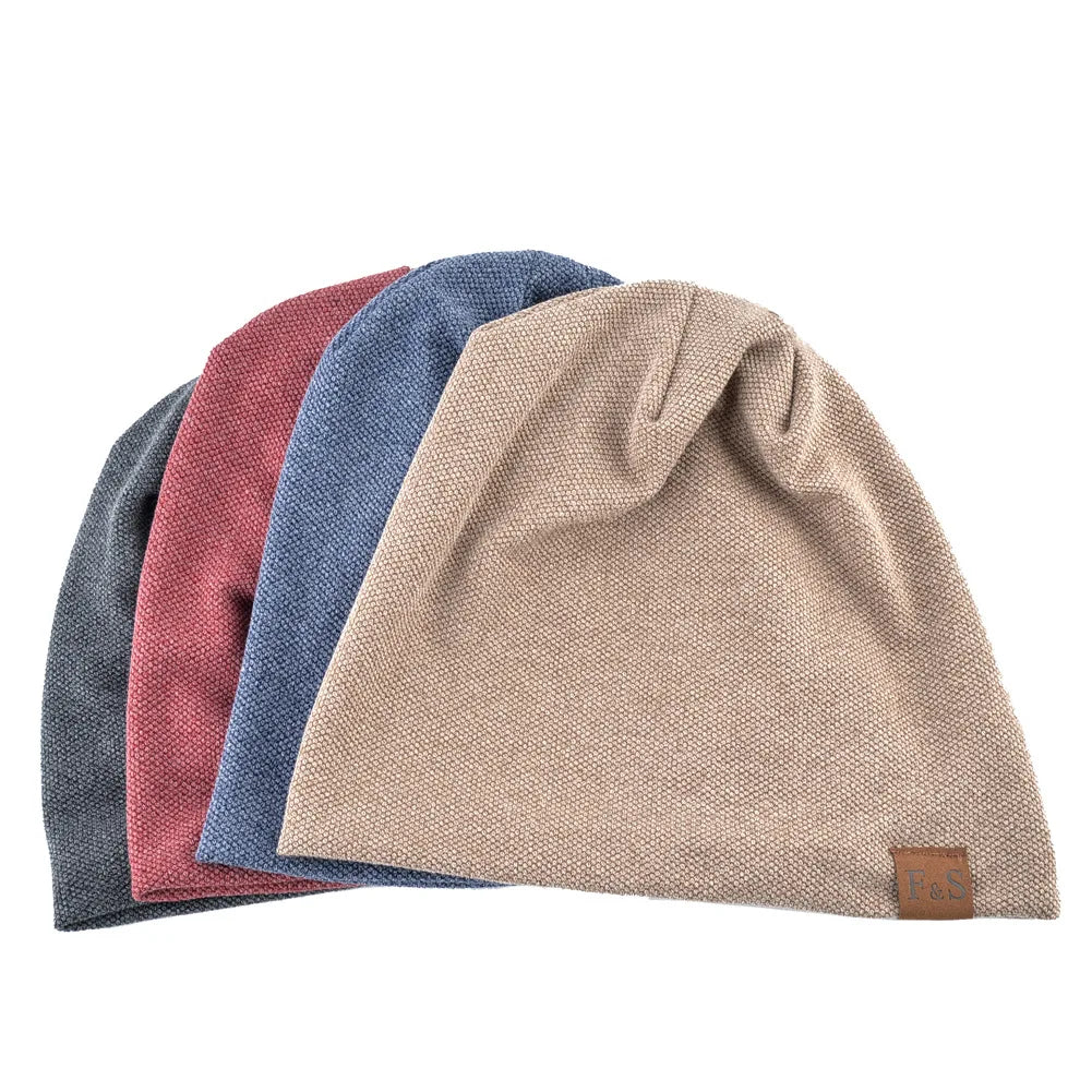 Fashionable Solid Hip-Hop Style Warm Knitted Beanie Hat for Men and Women