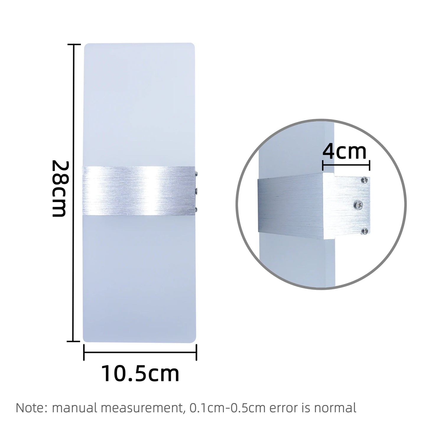 Modern Minimalist Wall Lamp - Indoor LED Wall Light with Aluminum and Acrylic, Hardwired Sconce for Bedroom, Living Room, Corridor, and Staircase