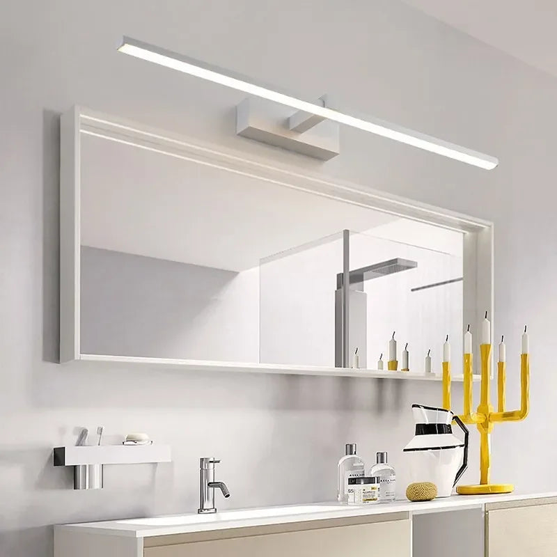 ED Mirror Lights Wall Lamps - Waterproof Bathroom Lighting, Modern Indoor Flat Lamp for Make Up, White and Black Options